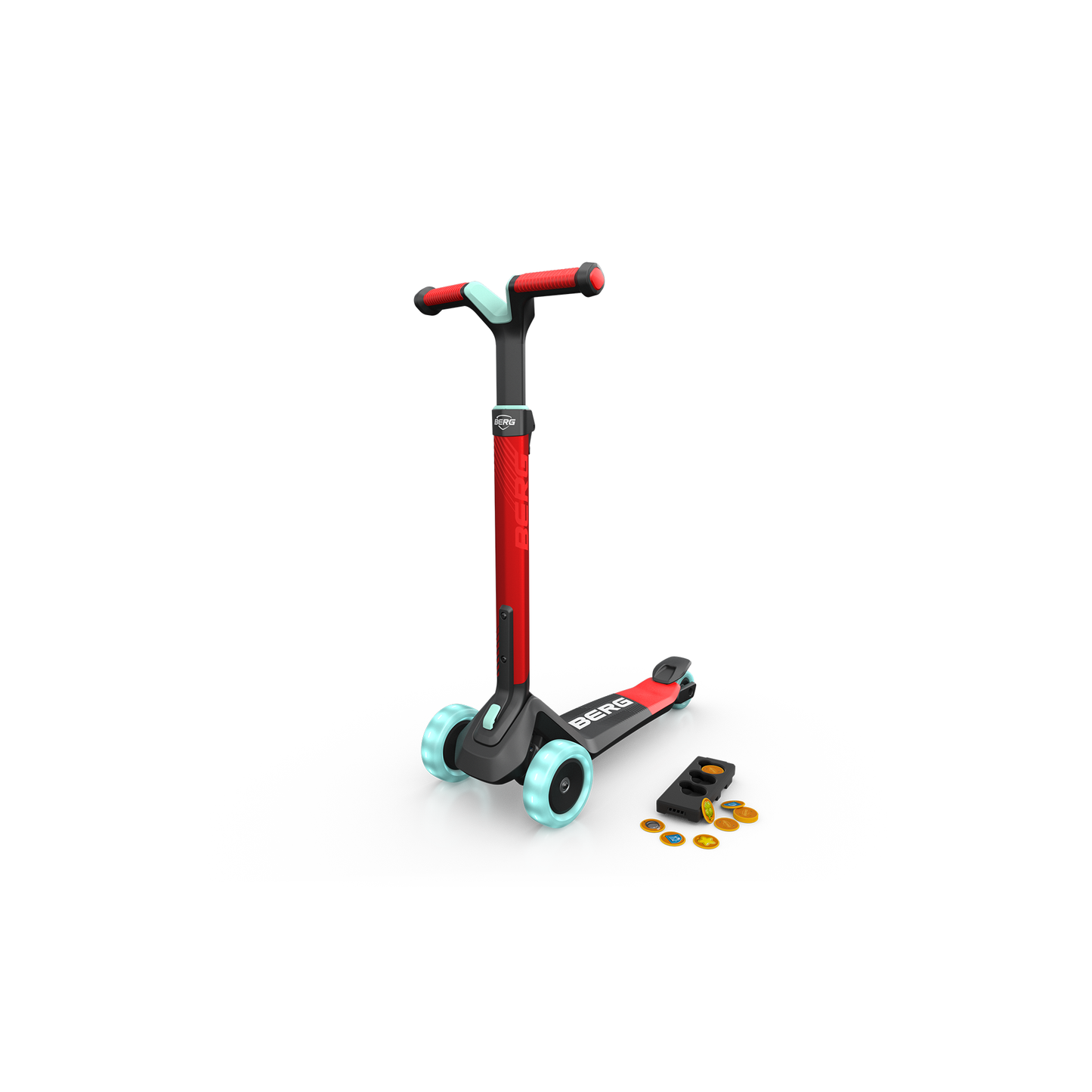 BERG Nexo Foldable Lights Magnet-deck Red Løbehjul