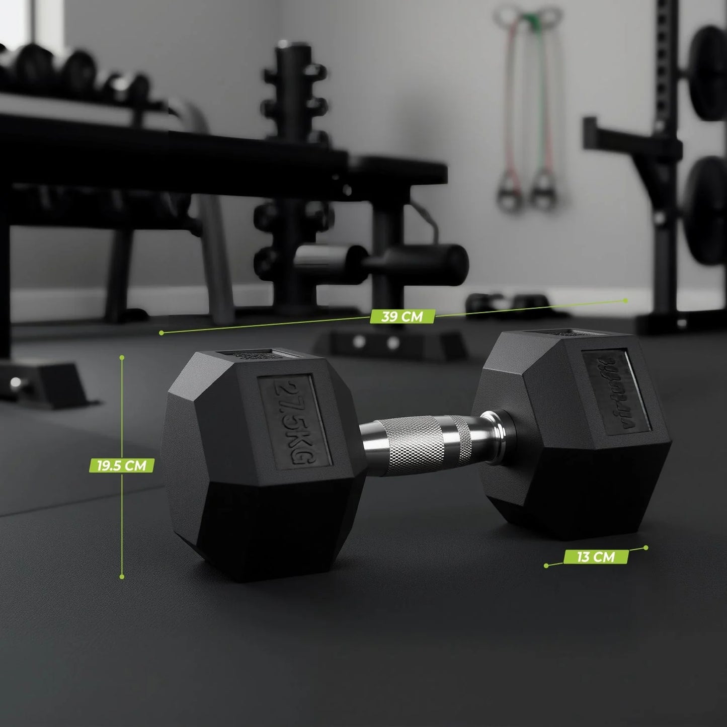 VirtuFit Hex Håndvægt 27,5 kg