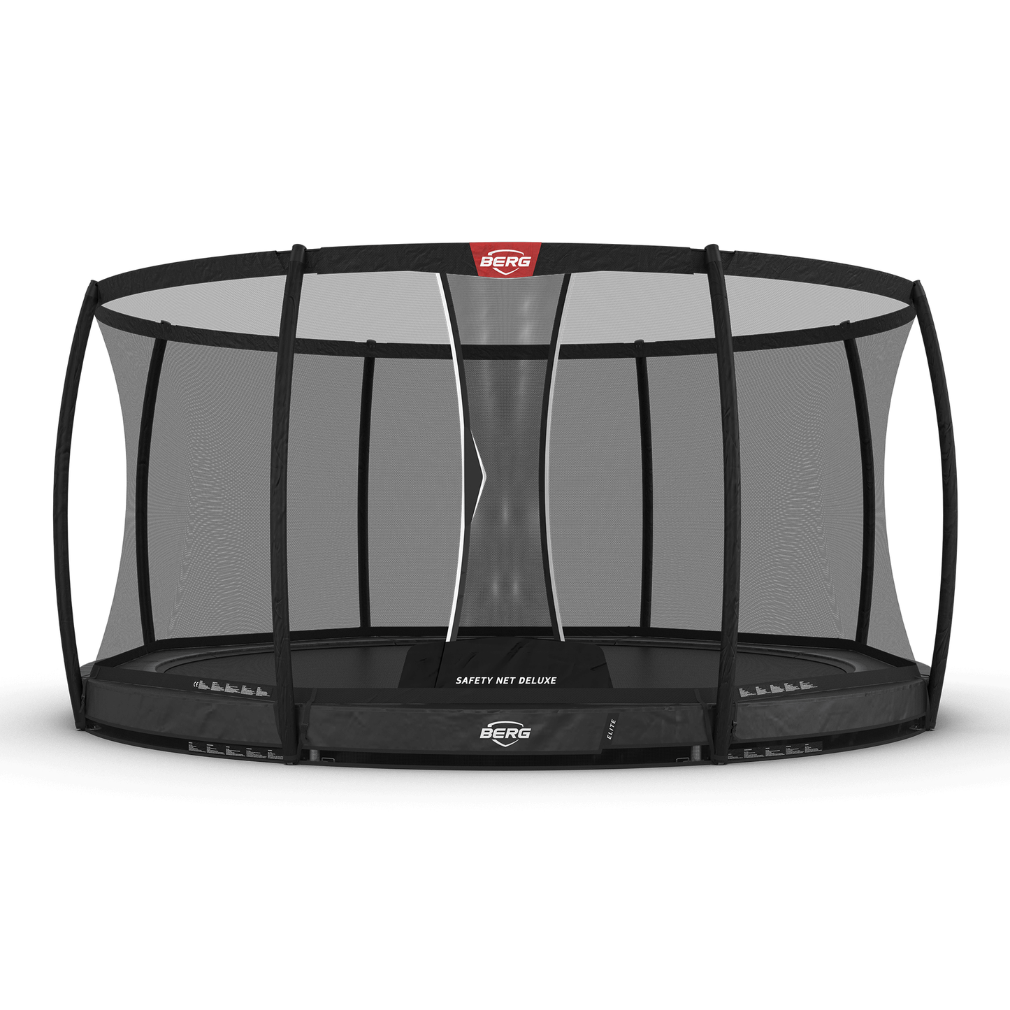 BERG Elite InGround 430 Grå Trampolin + Safety Net Deluxe