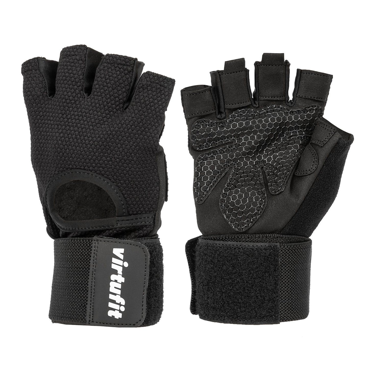 VirtuFit Fitness Gloves Pro with Wristwrap - M