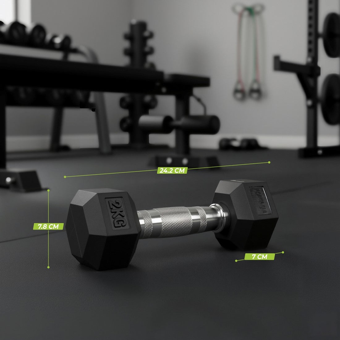 VirtuFit Hex Håndvægt 2 kg