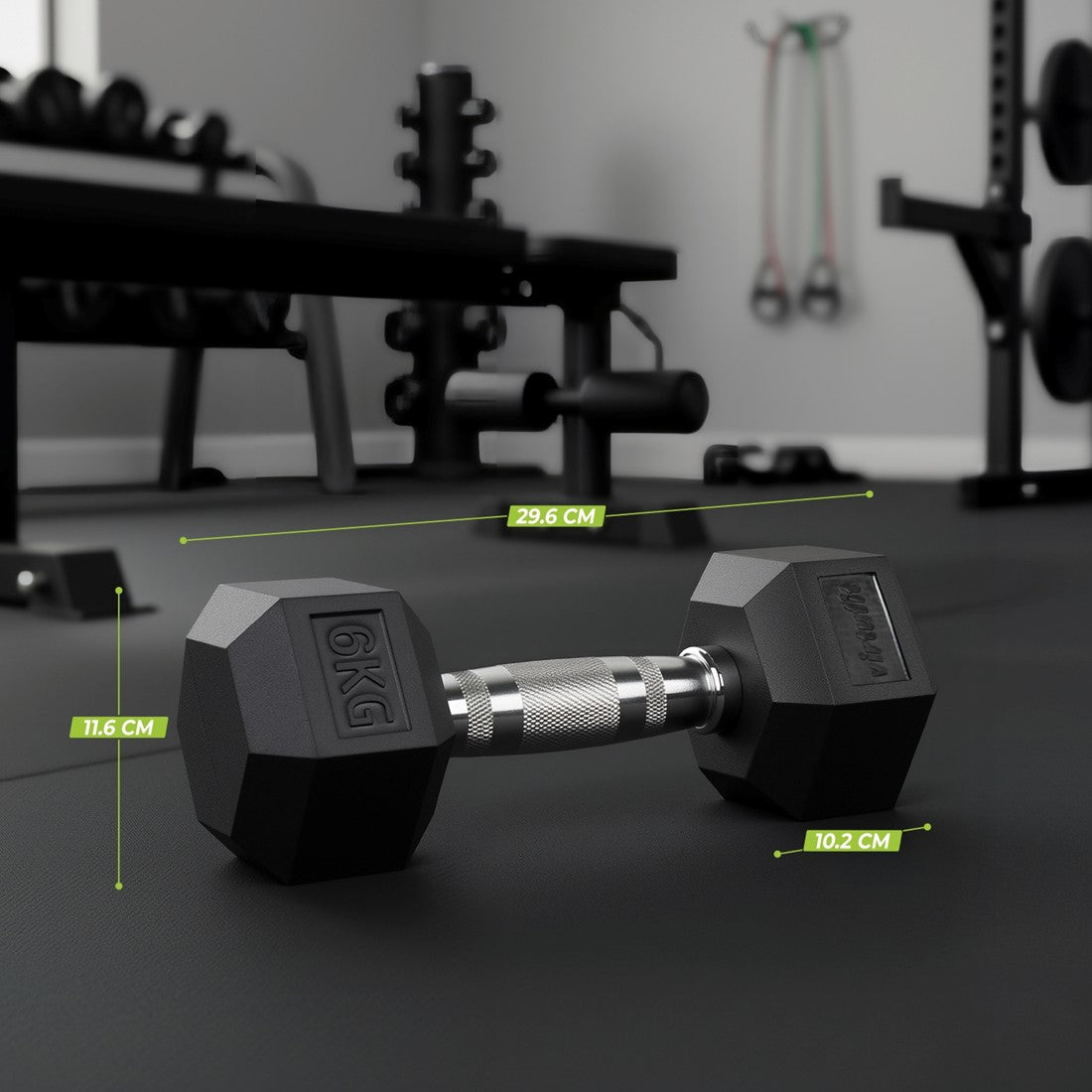 VirtuFit Hex Håndvægt 6 kg