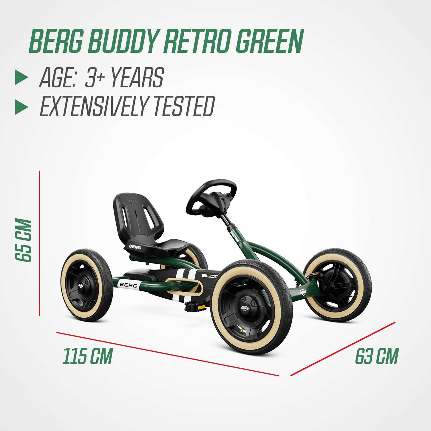 BERG Buddy Retro Green Gokart