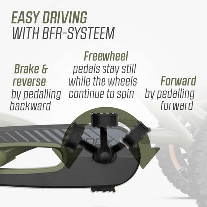 BERG Buddy Trail Green + Handbrake Gokart