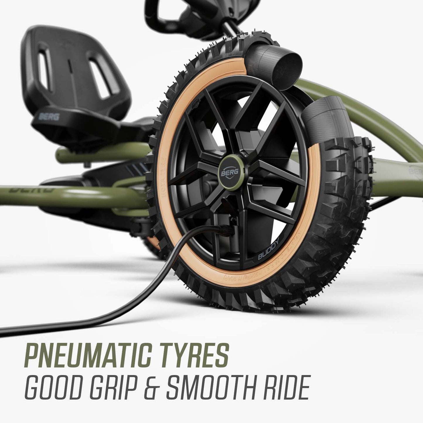 BERG Buddy Trail Green + Handbrake Gokart