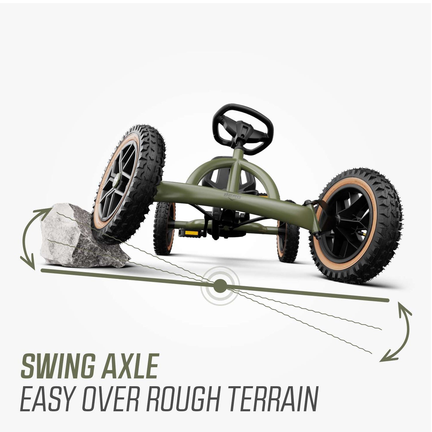 BERG Buddy Trail Green + Handbrake Gokart