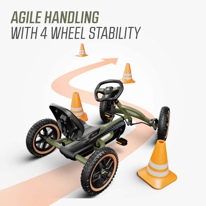 BERG Buddy Trail Green + Handbrake Gokart