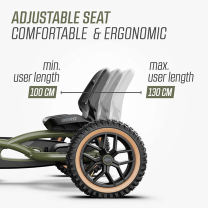 BERG Buddy Trail Green + Handbrake Gokart