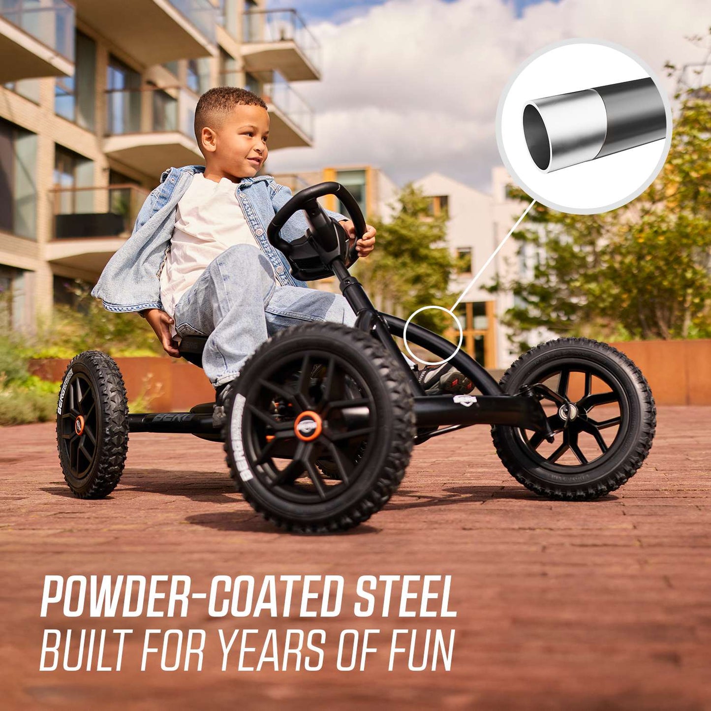 BERG Buddy Cross Black + Handbrake Gokart