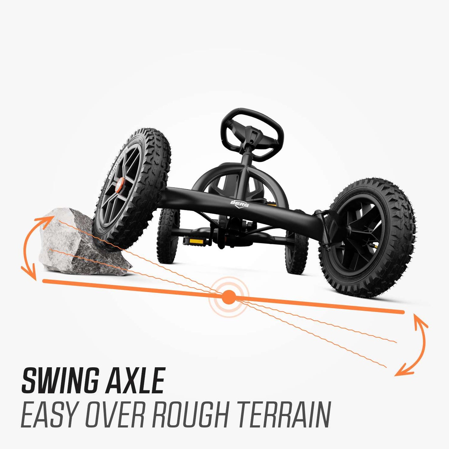 BERG Buddy Cross Black + Handbrake Gokart