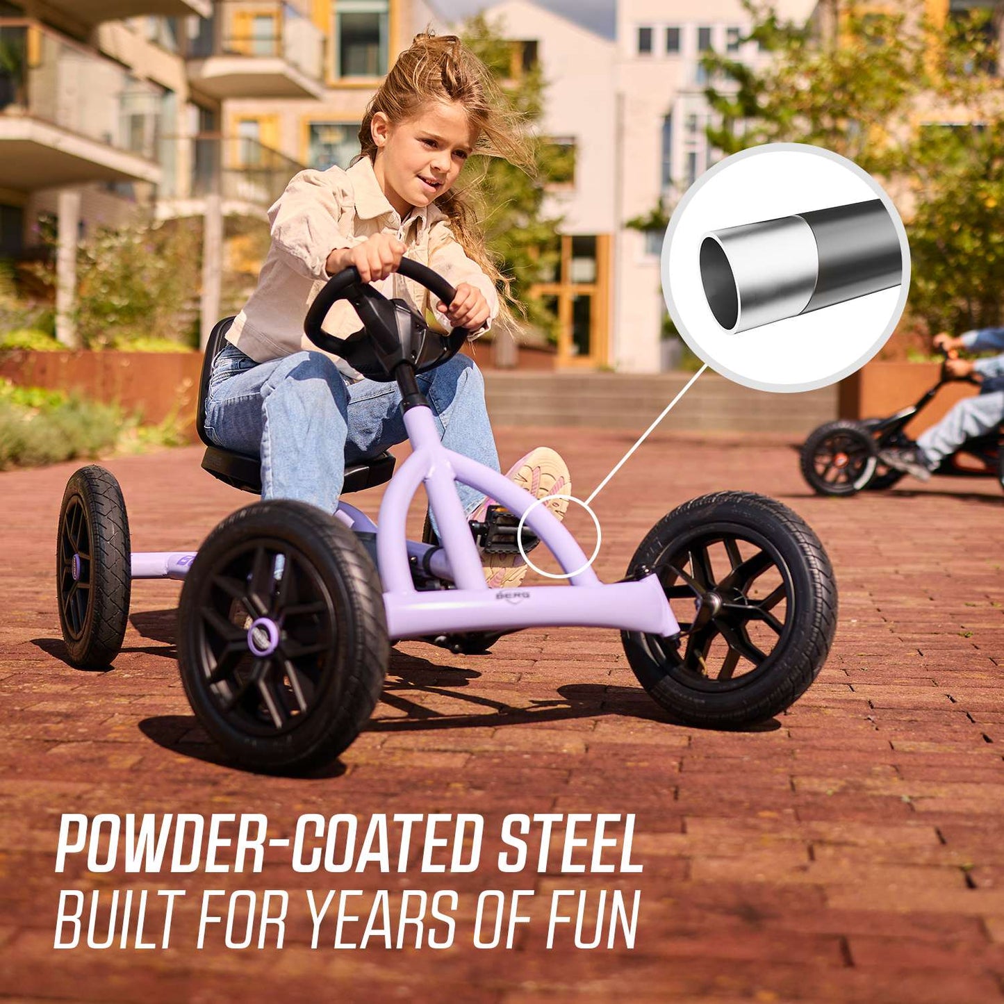 BERG Buddy Purple + Handbrake Gokart