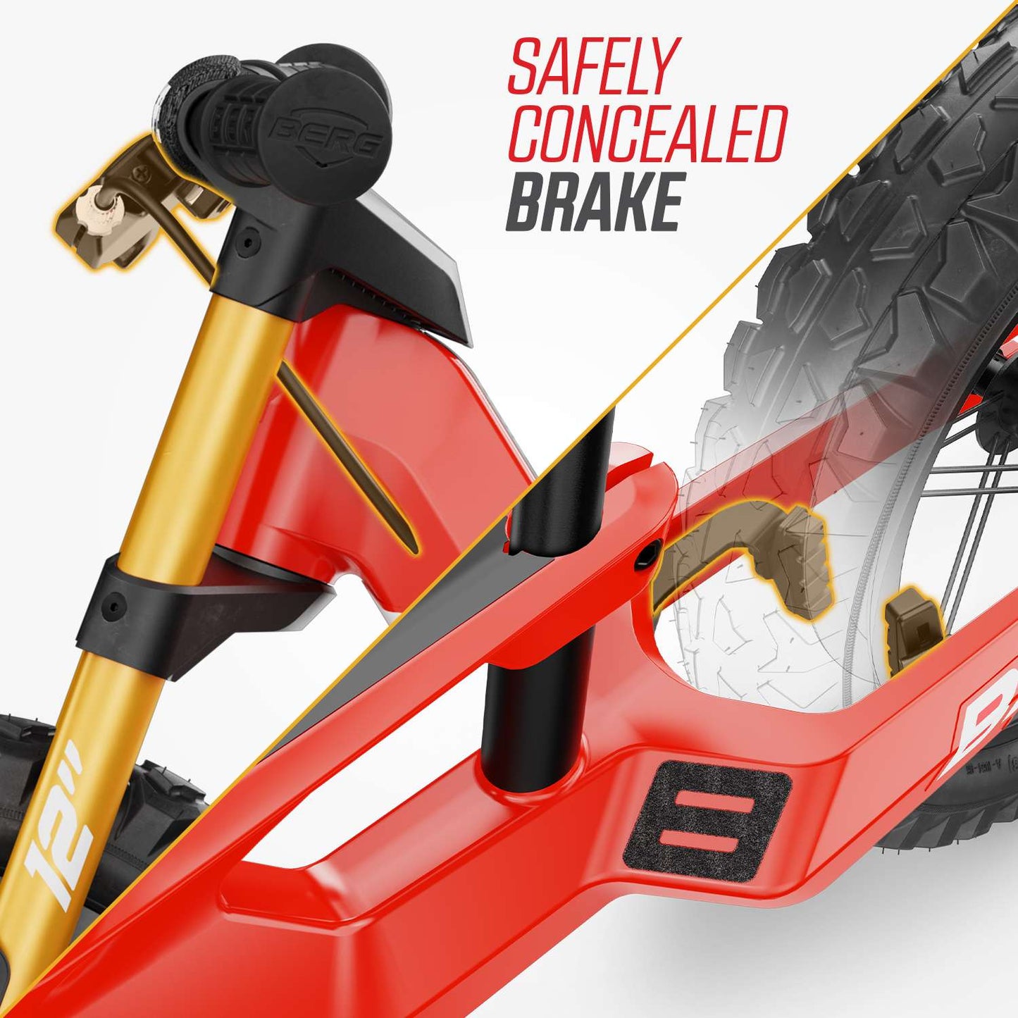 BERG Biky Cross Red Handbrake Løbecykel