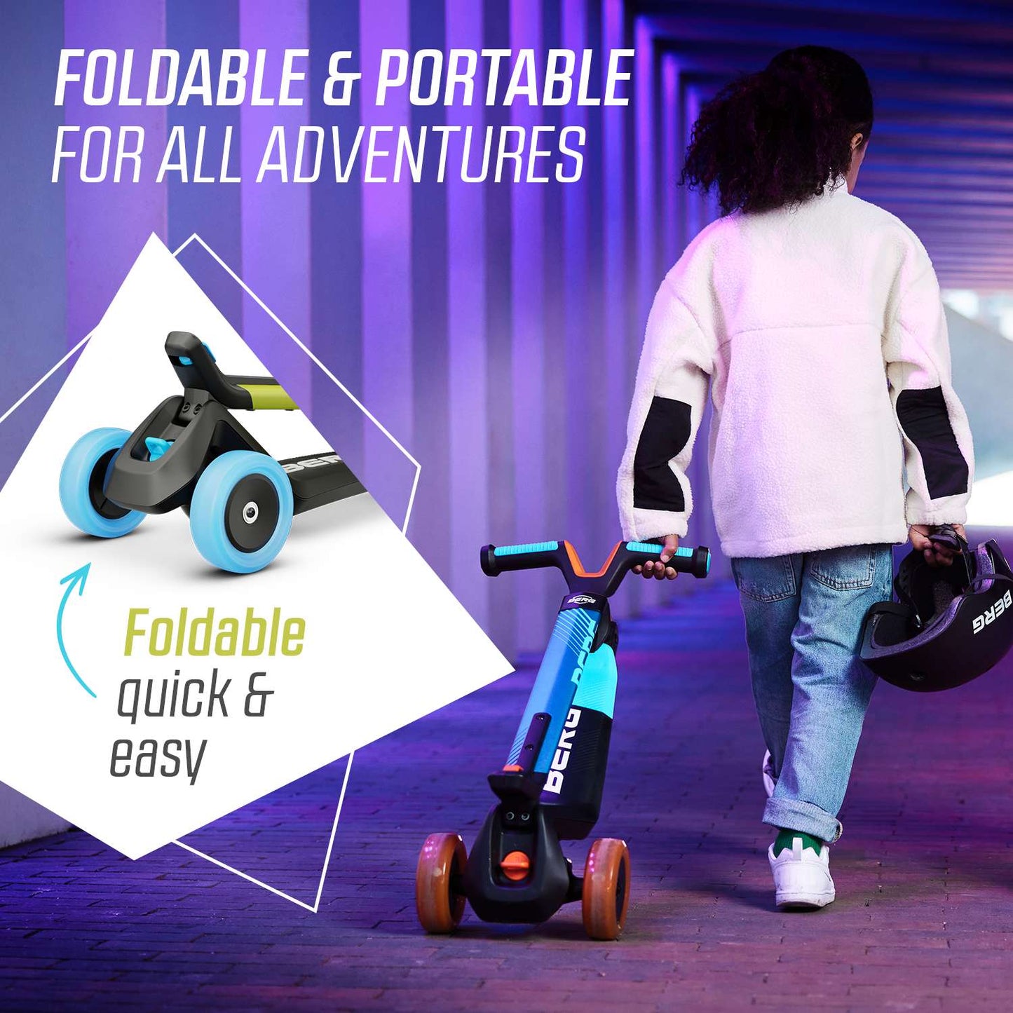 BERG Nexo Foldable Lime Løbehjul