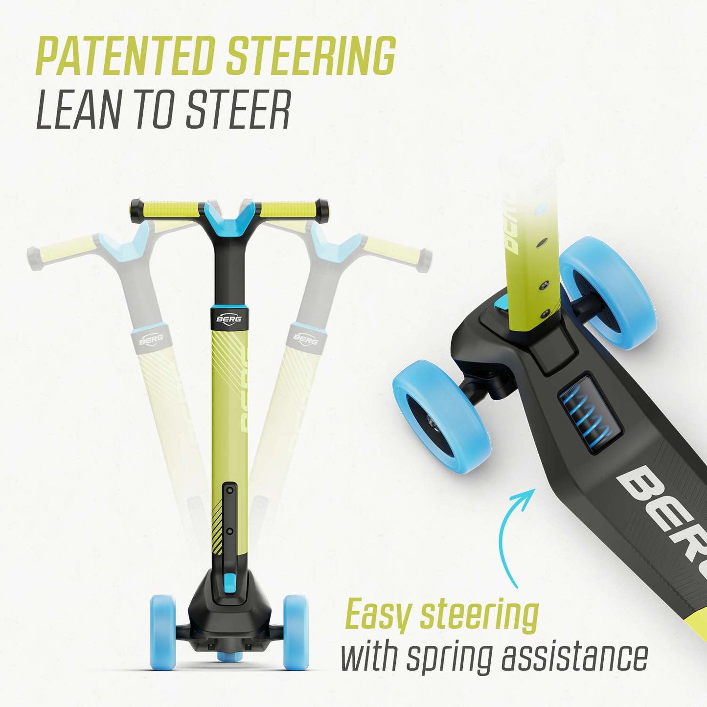 BERG Nexo Foldable Lime Løbehjul