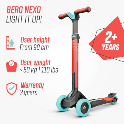 BERG Nexo Foldable Red Løbehjul