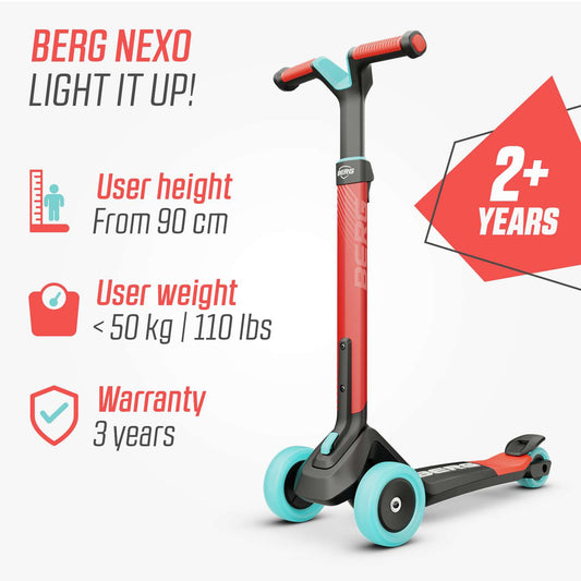 BERG Nexo Foldable Red Løbehjul