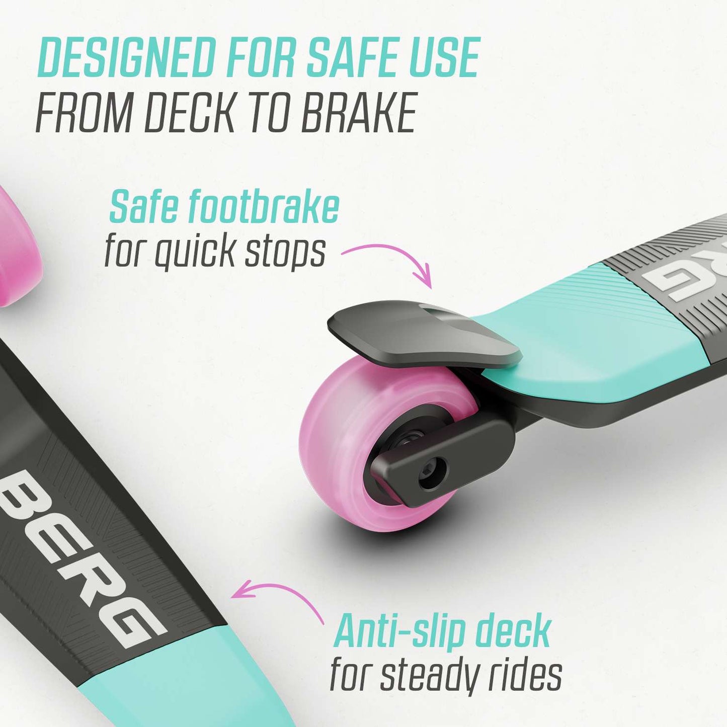 BERG Nexo Foldable Mint Løbehjul