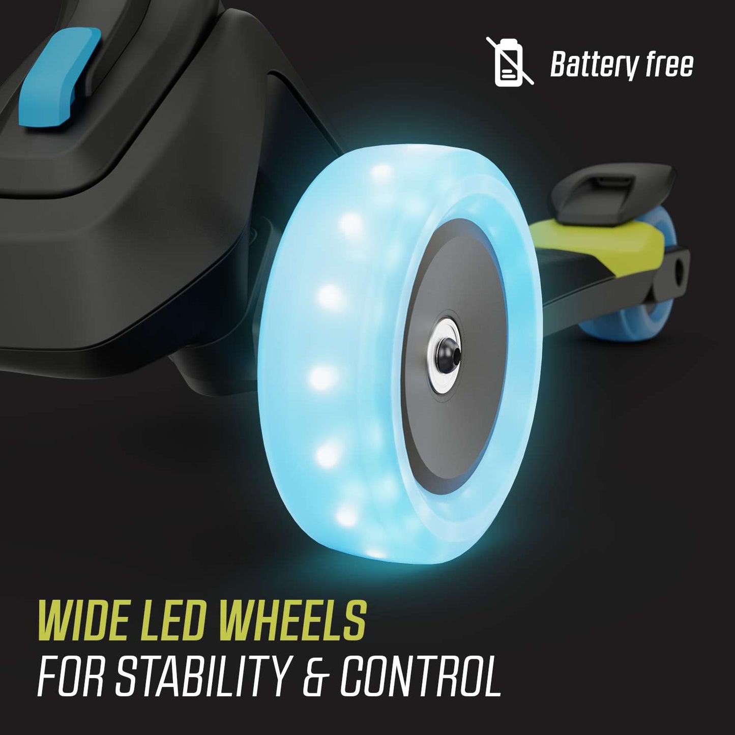 BERG Nexo Foldable Lights LED-deck Lime Løbehjul