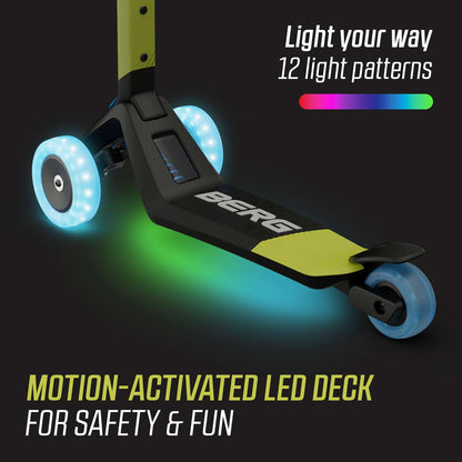 BERG Nexo Foldable Lights LED-deck Lime Løbehjul