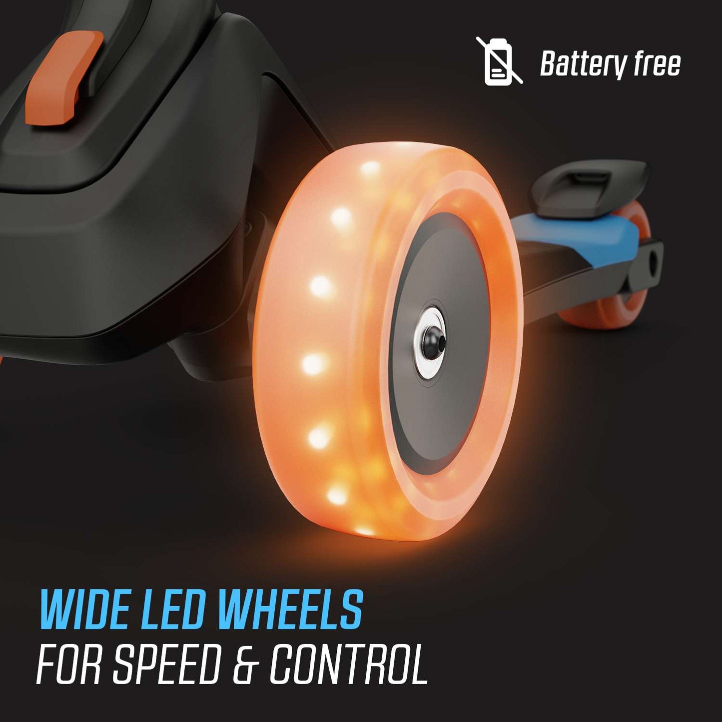 BERG Nexo Foldable Lights LED-deck Blue Løbehjul