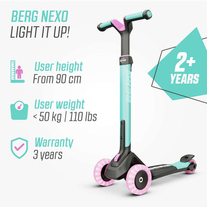 BERG Nexo Foldable Lights Mint Løbehjul