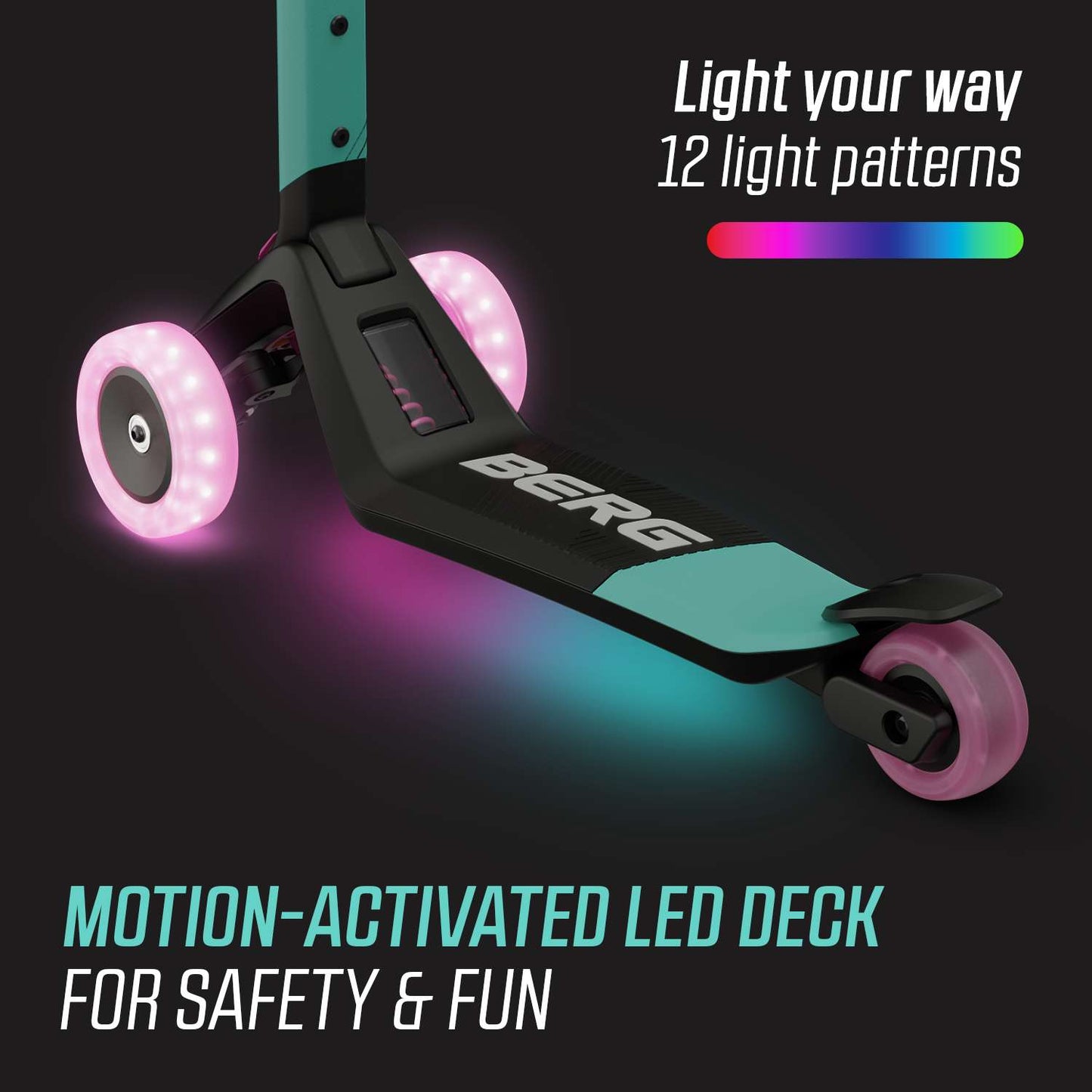 BERG Nexo Foldable Lights LED-deck Mint Løbehjul