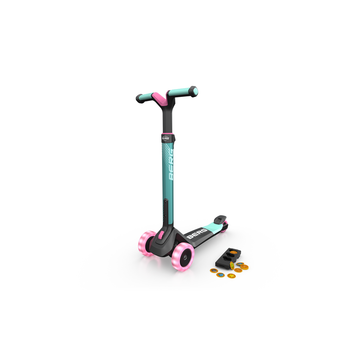 BERG Nexo Foldable Lights Magnet-deck Mint Løbehjul