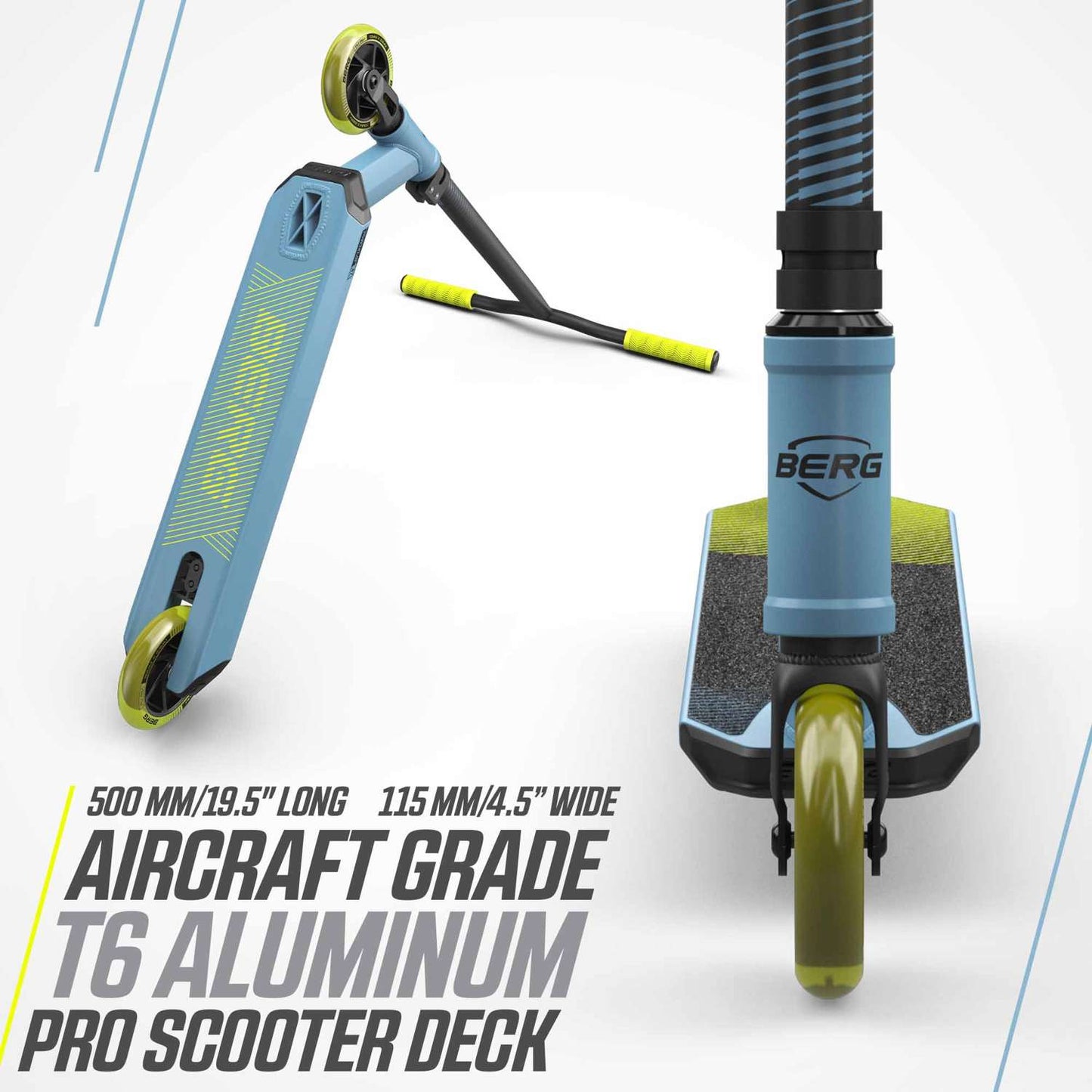 BERG Proxus X1 Blue/Lime Løbehjul