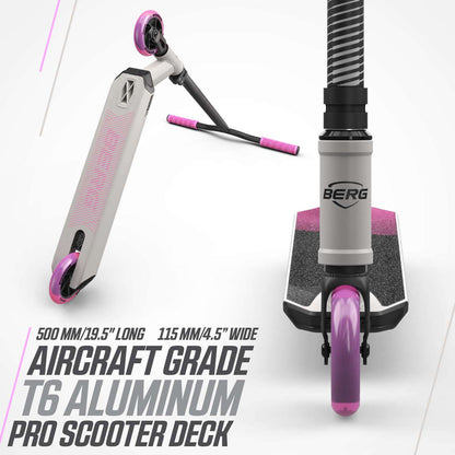 BERG Proxus X1 Grey/Pink Løbehjul