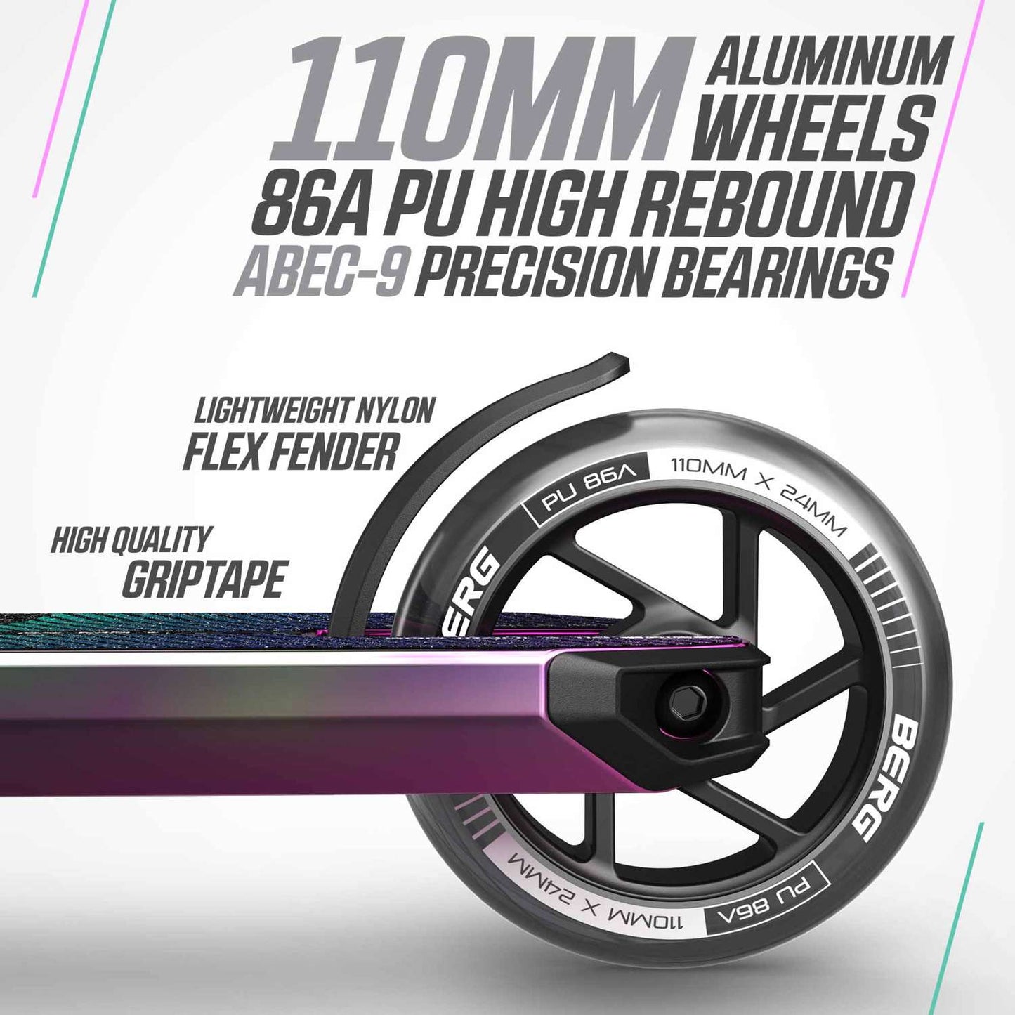BERG Proxus X1 Neochrome/Black Løbehjul