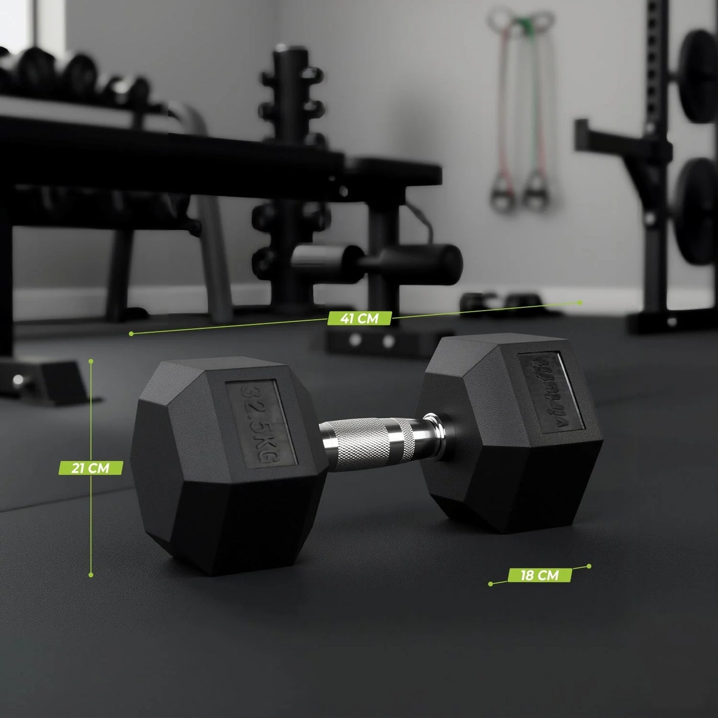 VirtuFit Hex Håndvægt 32,5 kg
