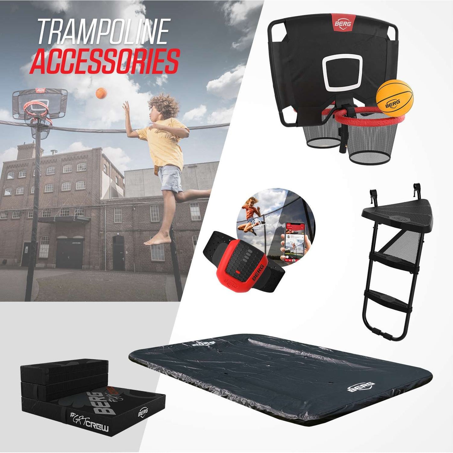 BERG SPORTS Favorit InGround 270 Grå Trampolin