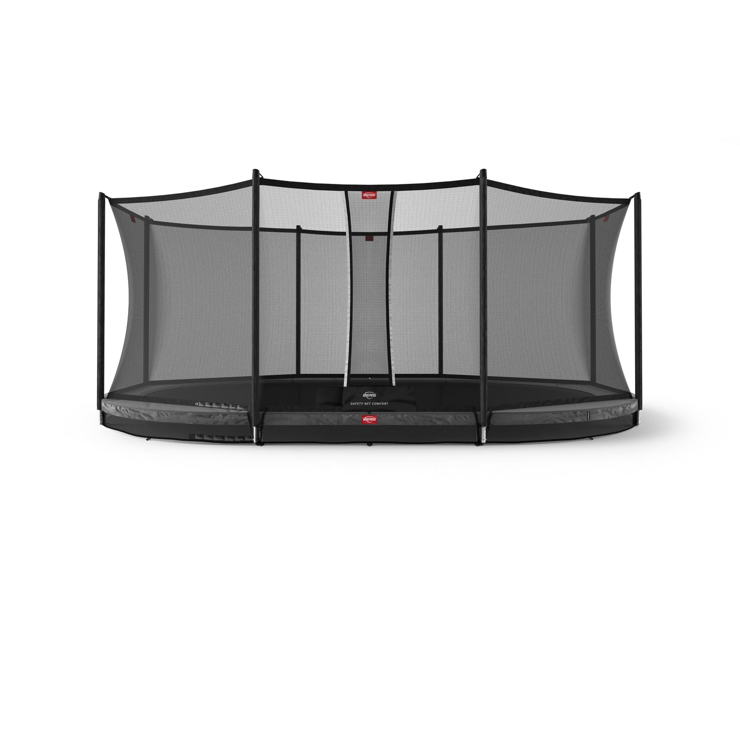 BERG SPORTS Grand Favorit InGround 520 Grå Trampolin + Safety Net Comfort