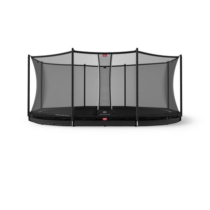 BERG SPORTS Grand Favorit InGround 520 sort Trampolin + Safety Net Comfort