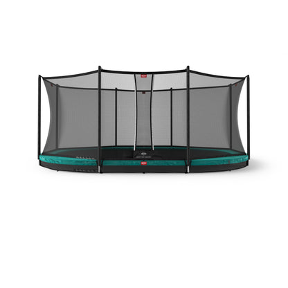 BERG SPORTS Grand Favorit InGround 520 grøn Trampolin + Safety Net Comfort