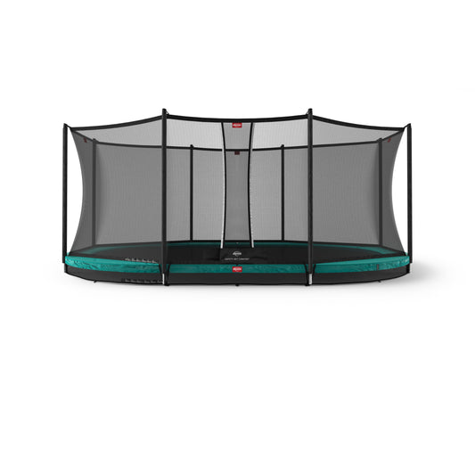 BERG SPORTS Grand Favorit InGround 520 grøn Trampolin + Safety Net Comfort