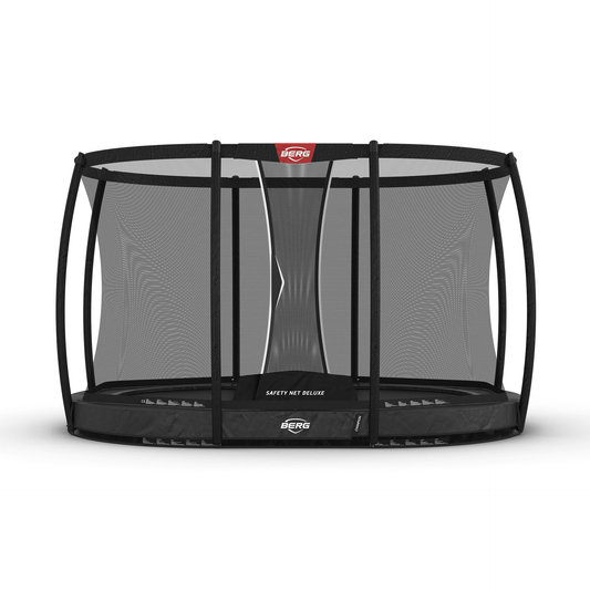BERG Grand Champion InGround 350 Grå Trampolin + Safety Net Deluxe
