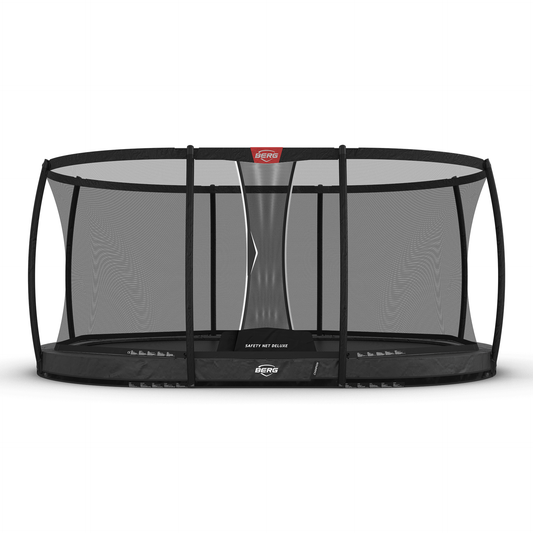 BERG Grand Champion InGround 470 Grå Trampolin + Safety Net Deluxe