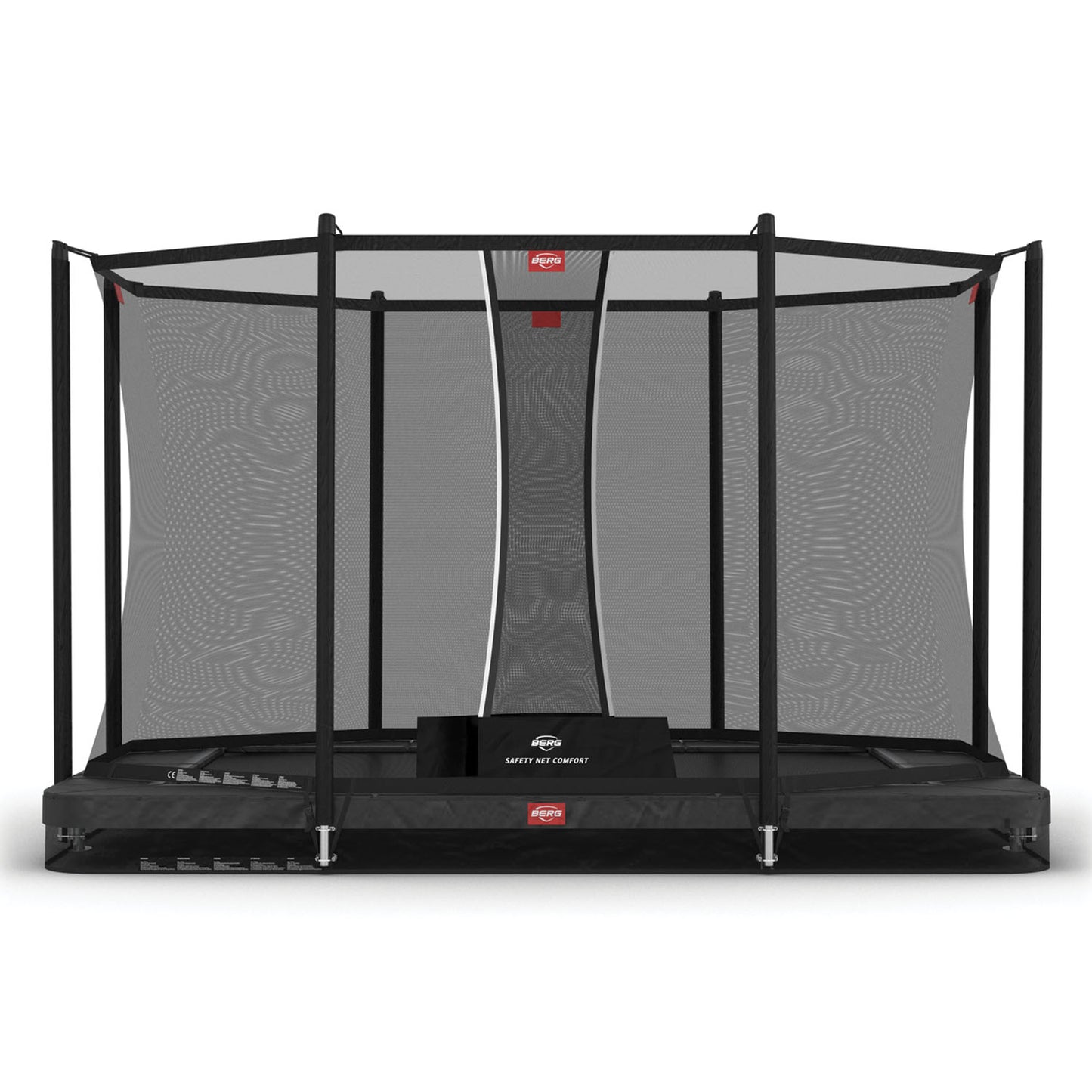 BERG Ultim Favorit InGround 330 Grå Trampolin + Safety Net Comfort