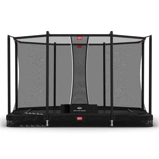 BERG Ultim Favorit InGround 330 Sort Trampolin + Safety Net Comfort