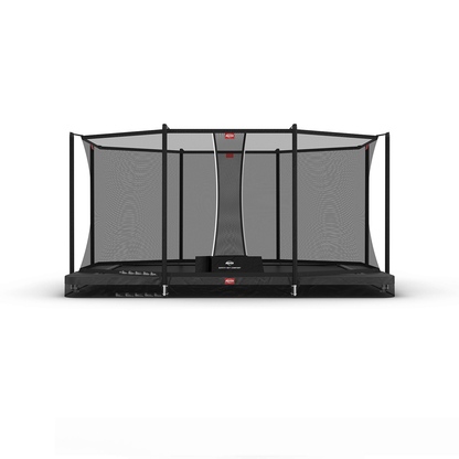 BERG Ultim Favorit InGround 410 Grå Trampolin + Safety Net Comfort