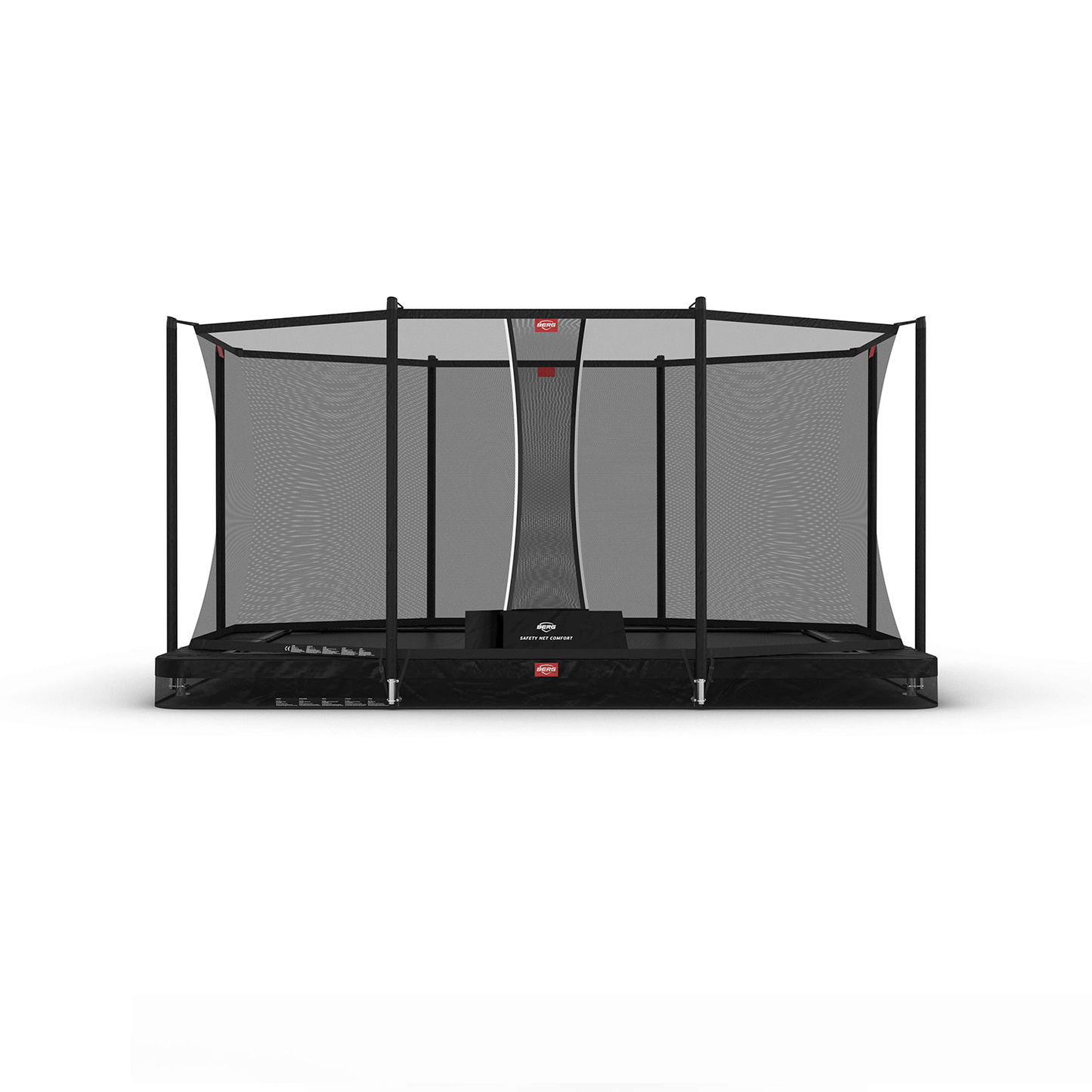 BERG Ultim Favorit InGround 410 Sort Trampolin + Safety Net Comfort