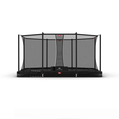 BERG Ultim Favorit InGround 410 Sort Trampolin + Safety Net Comfort