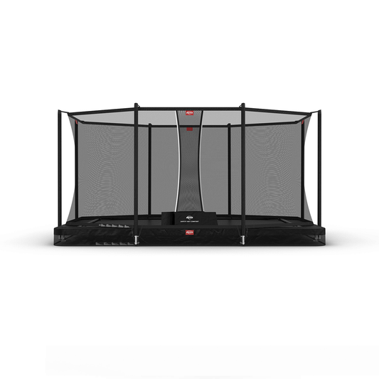 BERG Ultim Favorit InGround 410 Sort Trampolin + Safety Net Comfort