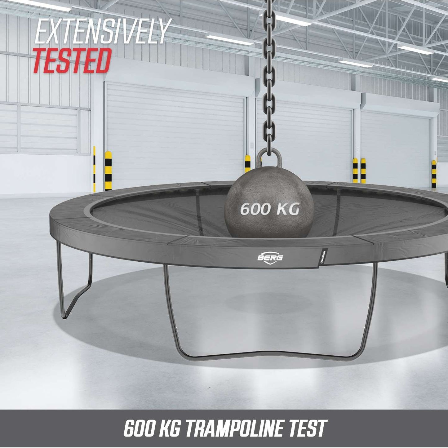 BERG Ultim Elite Regular 500 Grå Trampolin + Safety Net DLX XL