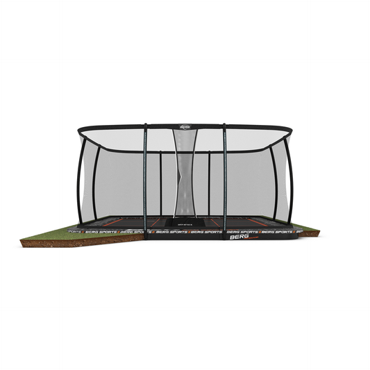 BERG SPORTS Ultim Pro Bouncer FlatGround 5x5 Trampolin + Safety Net XL
