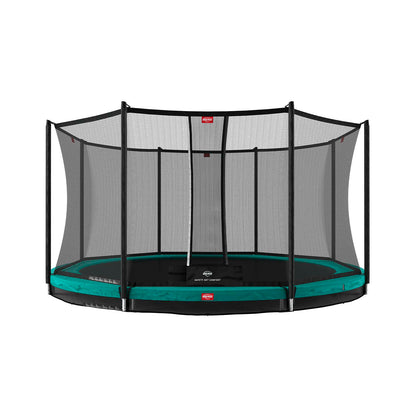BERG Favorit InGround 380 Grøn Trampolin + Safety Net Comfort