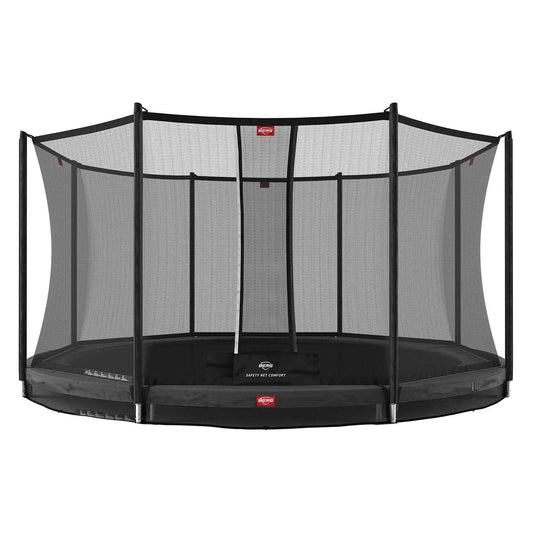 BERG Favorit InGround 380 Grå Trampolin + Safety Net Comfort
