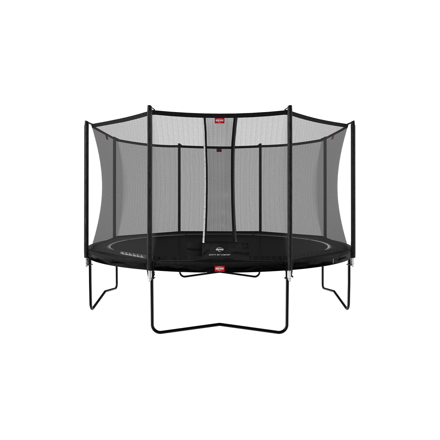 BERG Favorit Regular 380 Sort Trampolin + Safety Net Comfort