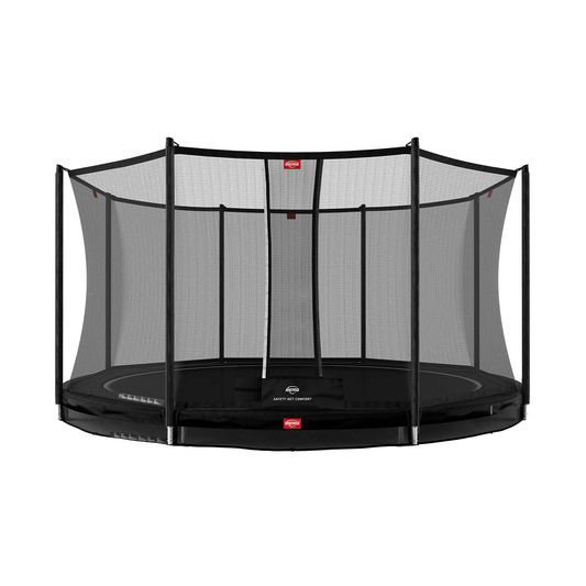 BERG Favorit InGround 380 Sort Trampolin + Safety Net Comfort